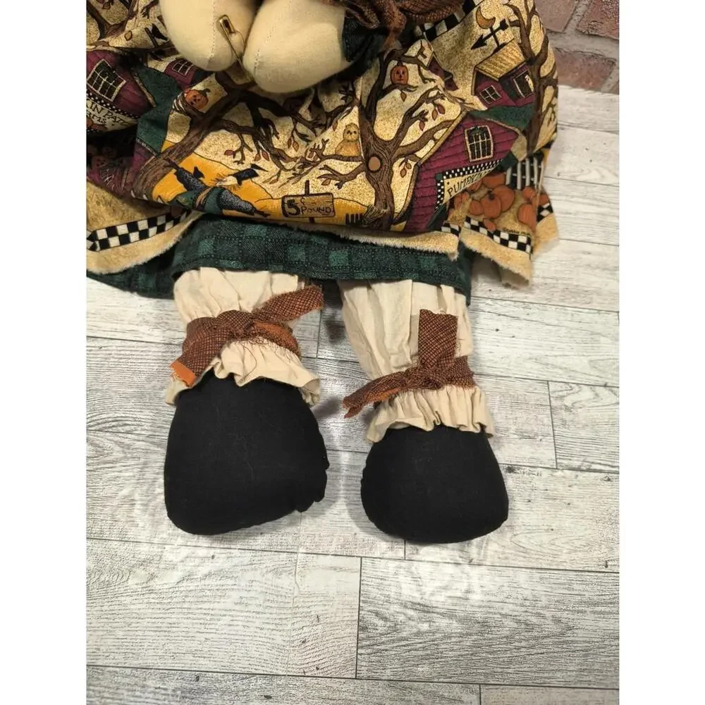 Country Cottage Farmhouse Vintage RagDoll Handmade Fall Harvest Decor Pumpkin